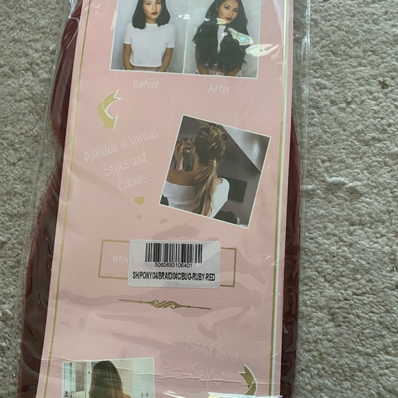 NWT Lullabellz 34” Ruby Red Braid - Picture 8 of 8